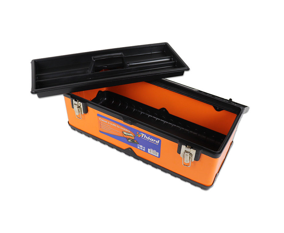 L'intérieur de la caisse à outils bi-matière