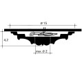 Schéma avec dimensions de la rosace R10