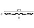 Dimension Rosace de plafond R23