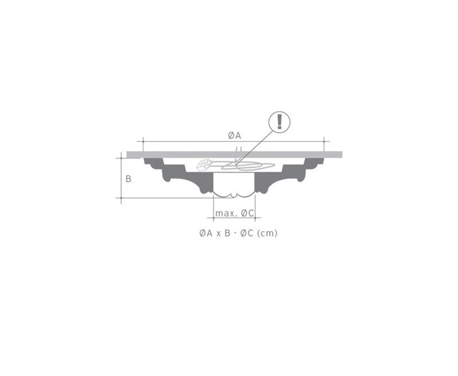 Schéma Rosace de plafond R77
