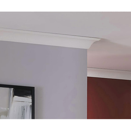La cimaise murale Orac Decor CX101 placée entre un mur et le plafond