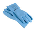 Gants de protection chimique en latex bleu sur coton jersey