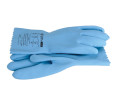 Gants de protection chimique en latex bleu sur coton jersey