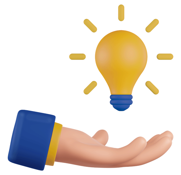 icone une main tenant une ampoule représentant les conseils de notre entreprise