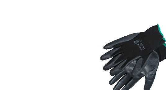Une paire de gants de protection noir